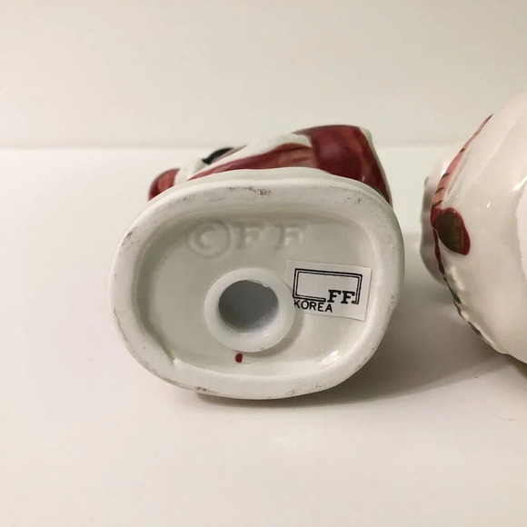 Vtg Fitz and Floyd Christmas Santa and Bag Salt Pepper Shakers Old World - Picture 7 of 16